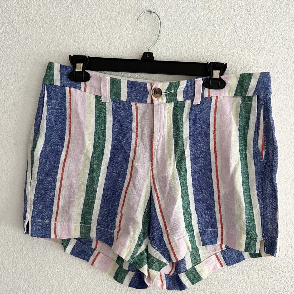 Old Navy Multicolor Striped Linen-Blend Women's Shorts